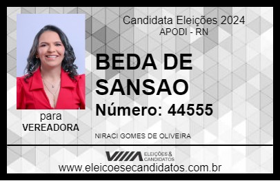 Candidato BEDA DE SANSAO 2024 - APODI - Eleições