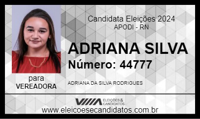 Candidato ADRIANA SILVA 2024 - APODI - Eleições