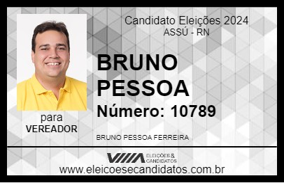 Candidato BRUNO PESSOA 2024 - ASSÚ - Eleições