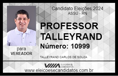 Candidato PROFESSOR TALLEYRAND 2024 - ASSÚ - Eleições