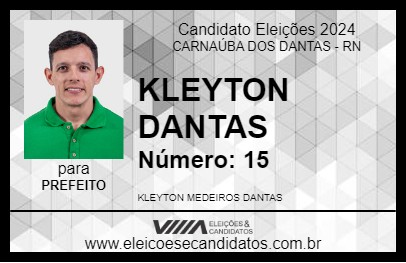 Candidato KLEYTON DANTAS 2024 - CARNAÚBA DOS DANTAS - Eleições