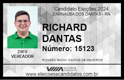 Candidato RICHARD DANTAS 2024 - CARNAÚBA DOS DANTAS - Eleições