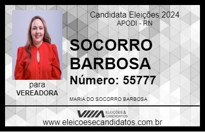 Candidato SOCORRO BARBOSA 2024 - APODI - Eleições