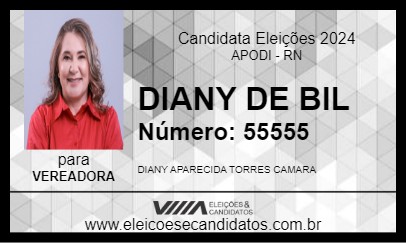 Candidato DIANY DE BIL 2024 - APODI - Eleições