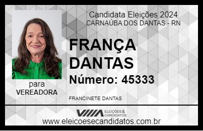 Candidato FRANÇA DANTAS 2024 - CARNAÚBA DOS DANTAS - Eleições