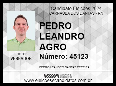 Candidato PEDRO LEANDRO AGRO 2024 - CARNAÚBA DOS DANTAS - Eleições