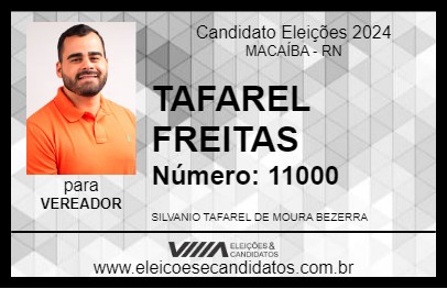 Candidato TAFAREL FREITAS 2024 - MACAÍBA - Eleições