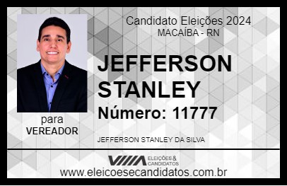 Candidato JEFFERSON STANLEY 2024 - MACAÍBA - Eleições