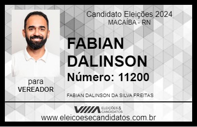 Candidato FABIAN DALINSON 2024 - MACAÍBA - Eleições