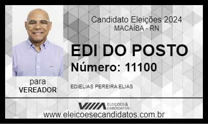 Candidato EDI DO POSTO 2024 - MACAÍBA - Eleições