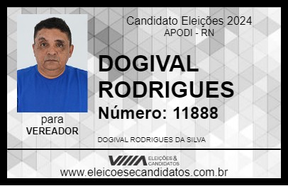 Candidato DOGIVAL RODRIGUES 2024 - APODI - Eleições