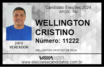 Candidato WELLINGTON CRISTINO 2024 - APODI - Eleições