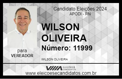 Candidato WILSON OLIVEIRA 2024 - APODI - Eleições