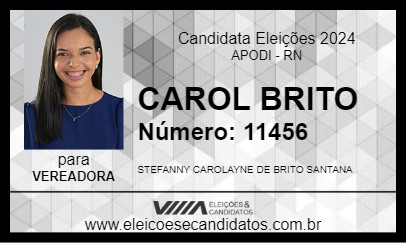 Candidato CAROL BRITO 2024 - APODI - Eleições