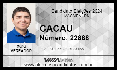 Candidato CACAU 2024 - MACAÍBA - Eleições