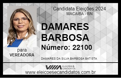 Candidato DAMARES BARBOSA 2024 - MACAÍBA - Eleições