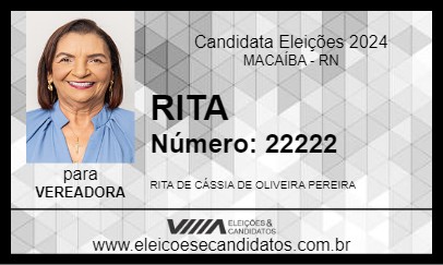 Candidato RITA 2024 - MACAÍBA - Eleições