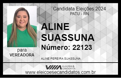 Candidato ALINE SUASSUNA 2024 - PATU - Eleições