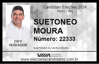 Candidato SUETONEO MOURA 2024 - PATU - Eleições