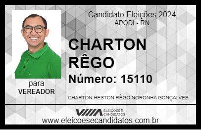 Candidato CHARTON RÊGO 2024 - APODI - Eleições