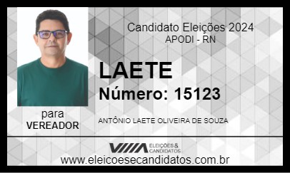 Candidato LAETE 2024 - APODI - Eleições