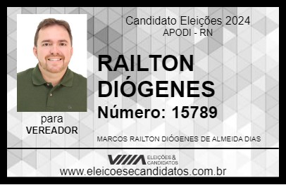 Candidato RAILTON DIÓGENES 2024 - APODI - Eleições