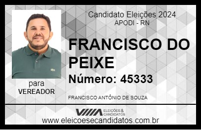 Candidato FRANCISCO DO PEIXE 2024 - APODI - Eleições