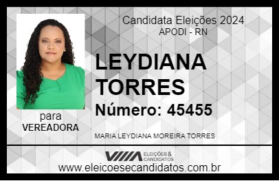 Candidato LEYDIANA TORRES 2024 - APODI - Eleições