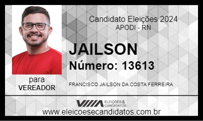 Candidato JAILSON 2024 - APODI - Eleições