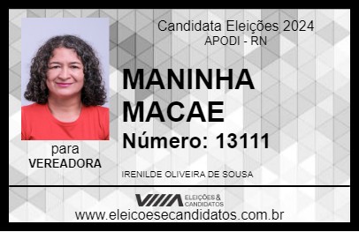 Candidato MANINHA MACAE 2024 - APODI - Eleições