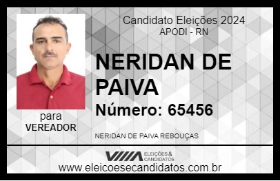 Candidato NERIDAN DE PAIVA 2024 - APODI - Eleições