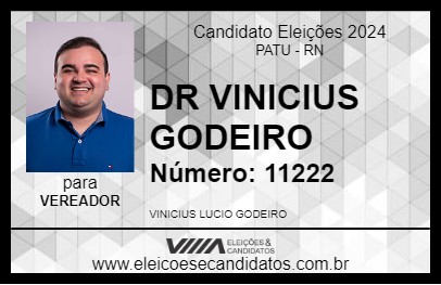 Candidato DR VINICIUS GODEIRO 2024 - PATU - Eleições