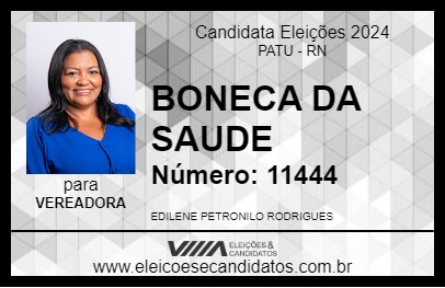 Candidato BONECA DA SAUDE 2024 - PATU - Eleições