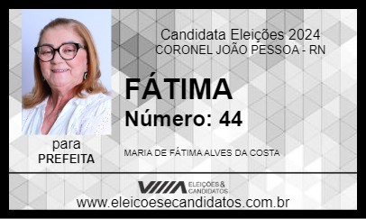 Candidato FÁTIMA 2024 - CORONEL JOÃO PESSOA - Eleições