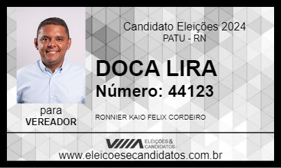 Candidato DOCA LIRA 2024 - PATU - Eleições