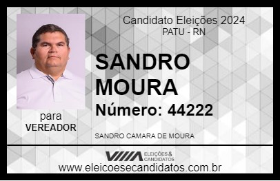 Candidato SANDRO MOURA 2024 - PATU - Eleições