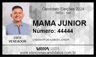 Candidato MAMA JUNIOR 2024 - PATU - Eleições