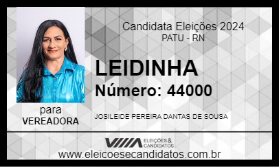 Candidato LEIDINHA 2024 - PATU - Eleições