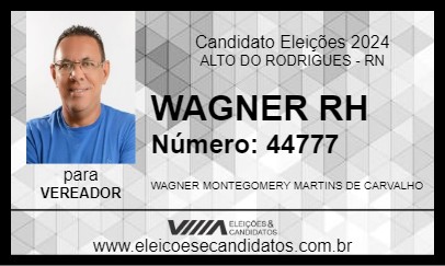 Candidato WAGNER RH 2024 - ALTO DO RODRIGUES - Eleições