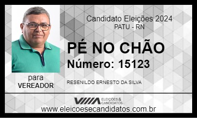 Candidato PÉ NO CHÃO 2024 - PATU - Eleições