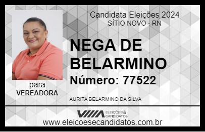 Candidato NEGA DE BELARMINO 2024 - SÍTIO NOVO - Eleições