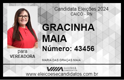 Candidato GRACINHA MAIA 2024 - CAICÓ - Eleições