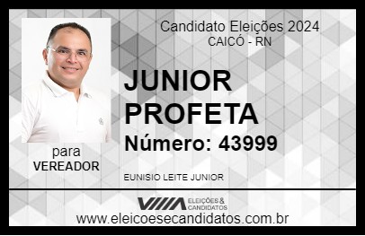 Candidato JUNIOR PROFETA 2024 - CAICÓ - Eleições