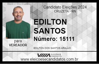 Candidato EDILTON SANTOS 2024 - CRUZETA - Eleições