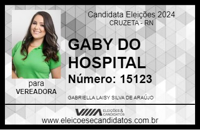 Candidato GABY DO HOSPITAL 2024 - CRUZETA - Eleições