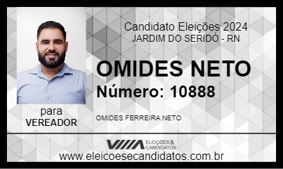 Candidato OMIDES NETO 2024 - JARDIM DO SERIDÓ - Eleições