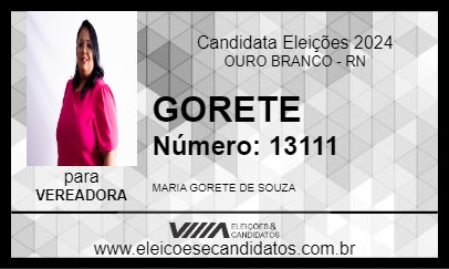 Candidato GORETE 2024 - OURO BRANCO - Eleições