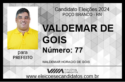 Candidato VALDEMAR DE GOIS 2024 - POÇO BRANCO - Eleições