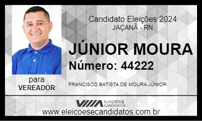 Candidato JÚNIOR MOURA 2024 - JAÇANÃ - Eleições