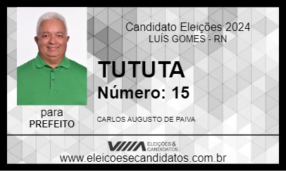 Candidato TUTUTA 2024 - LUÍS GOMES - Eleições